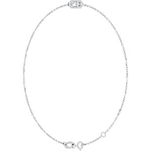 14K White Gold Natural Diamond 6 1/2-7 1/2" Bracelet
