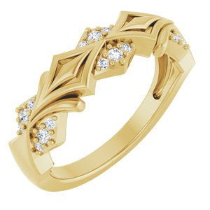 14K Yellow Gold 1/6 CTW Natural Diamond Band