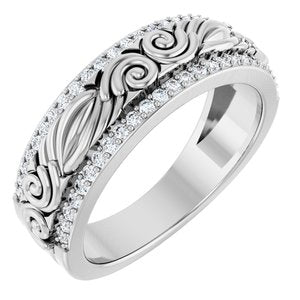 14K White Gold 3/8 CTW Lab-Grown Diamond Band
