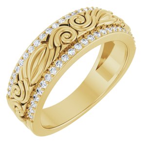 14K Yellow Gold 3/8 CTW Lab-Grown Diamond Band