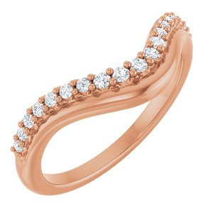 14K Rose Gold 1/5 CTW Natural Diamond Contour Band