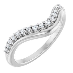 Platinum 1/5 CTW Natural Diamond Contour Band