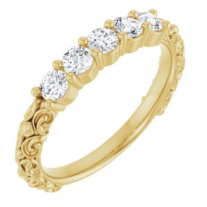 14K Yellow Gold 1/2 CTW Lab-Grown Diamond Anniversary Band