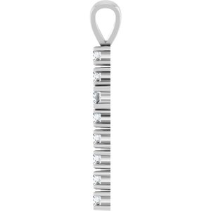 Sterling Silver 3/4 CTW Natural Diamond Cross Pendant