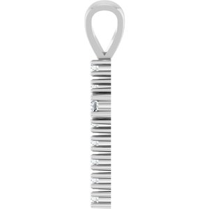 Platinum 1/5 CTW Natural Diamond Cross Pendant