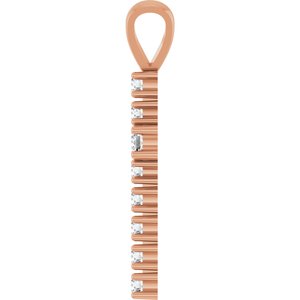 14K Rose Gold 1/2 CTW Natural Diamond Cross Pendant