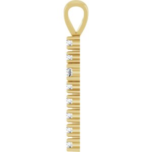 14K Yellow Gold 1/2 CTW Natural Diamond Cross Pendant