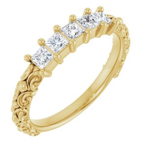 14K Yellow Gold 1/2 CTW Lab-Grown Diamond Anniversary Band