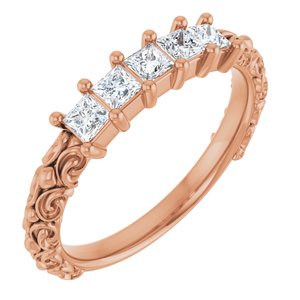 14K Rose Gold 1/2 CTW Lab-Grown Diamond Anniversary Band