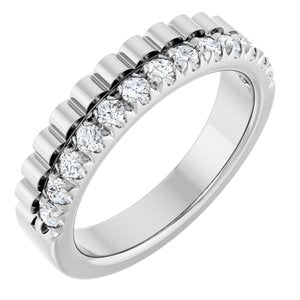 14K White Gold 1/3 CTW Natural Diamond Anniversary Band