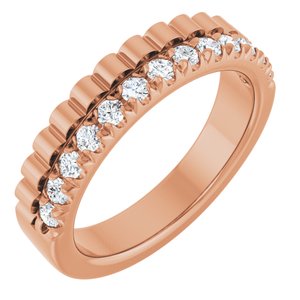 14K Rose Gold 1/3 CTW Natural Diamond Anniversary Band