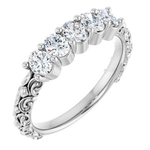 Platinum 3/4 CTW Lab-Grown Diamond Anniversary Band
