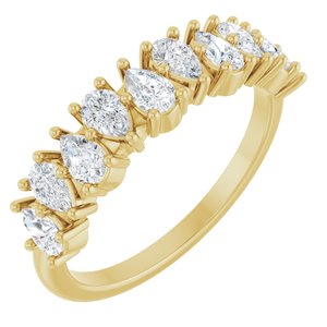 14K Yellow Gold 1 CTW Natural Diamond Anniversary Band