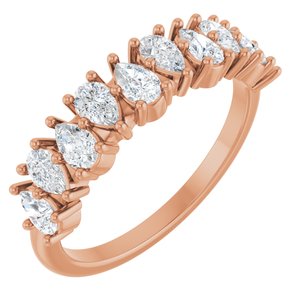 14K Rose Gold 1 CTW Natural Diamond Anniversary Band