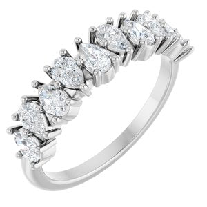 Platinum 1 CTW Natural Diamond Anniversary Band
