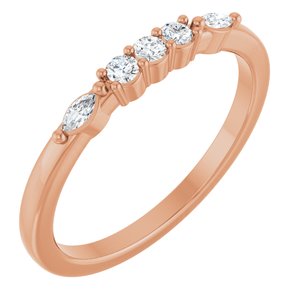 14K Rose Gold 1/6 CTW Lab-Grown Diamond Anniversary Band