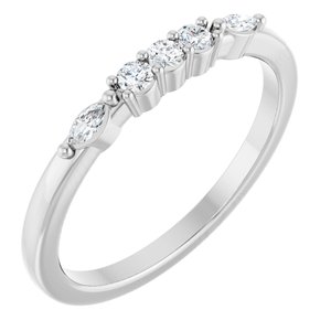 Platinum 1/6 CTW Lab-Grown Diamond Anniversary Band