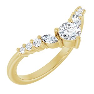 14K Yellow Gold 3/8 CTW Lab-Grown Diamond Contour Band