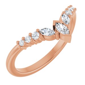 14K Rose Gold 1/4 CTW Lab-Grown Diamond Contour Band
