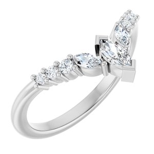 Platinum 1/3 CTW Lab-Grown Diamond Contour Band
