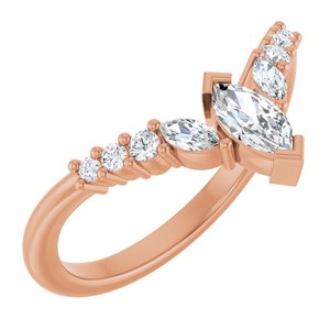 14K Rose Gold 3/8 CTW Lab-Grown Diamond Contour Band