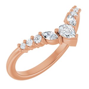 14K Rose Gold 1/3 CTW Lab-Grown Diamond Contour Band
