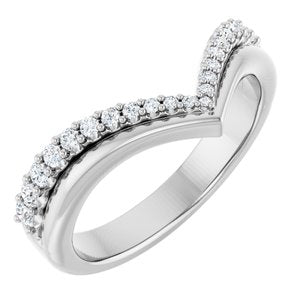 Platinum 1/3 CTW Lab-Grown Diamond Contour Band