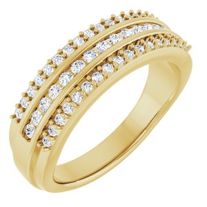 14K Yellow Gold 1/2 CTW Lab-Grown Diamond Anniversary Band