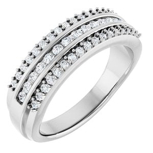 Platinum 1/2 CTW Lab-Grown Diamond Anniversary Band