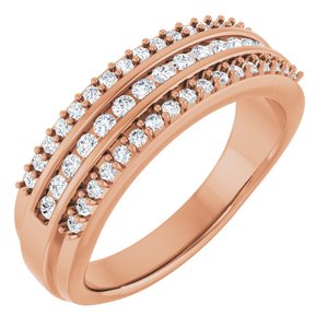 14K Rose Gold 1/2 CTW Lab-Grown Diamond Anniversary Band