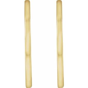 14K Yellow Gold Hinged 25 mm Hoop Earrings