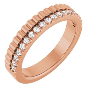 14K Rose Gold 1/4 CTW Natural Diamond Anniversary Band