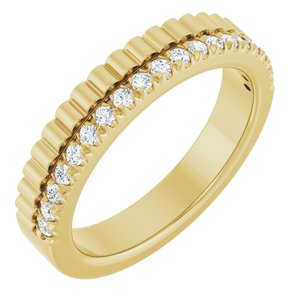 14K Yellow Gold 1/4 CTW Lab-Grown Diamond Anniversary Band