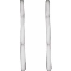 Sterling Silver Hinged 25 mm Hoop Earrings
