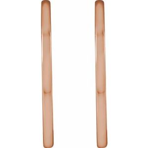 14K Rose Gold Hinged 25 mm Hoop Earrings
