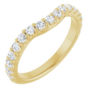 14K Yellow Gold 1/2 CTW Lab-Grown Diamond Contour Band
