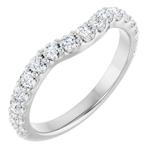 Platinum 1/2 CTW Lab-Grown Diamond Contour Band