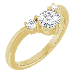 14K Yellow Gold 5/8 CTW Lab-Grown Diamond Contour Band