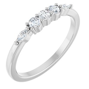 Platinum 1/5 CTW Lab-Grown Diamond Anniversary Band