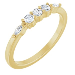 14K Yellow Gold 1/3 CTW Natural Diamond Anniversary Band