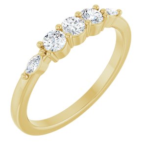 14K Yellow Gold 1/3 CTW Natural Diamond Anniversary Band