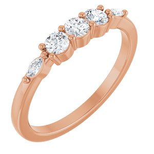 14K Rose Gold 1/3 CTW Lab-Grown Diamond Anniversary Band