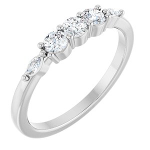 Platinum 1/3 CTW Lab-Grown Diamond Anniversary Band