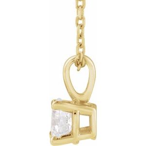 14K Yellow Gold 2 CT Natural Diamond 18" Necklace