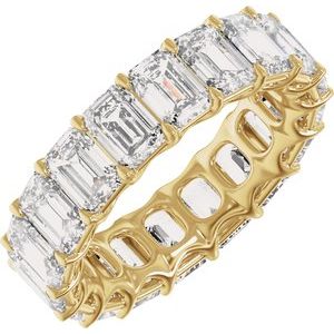 14K Yellow Gold 12 1/3 CTW Natural Diamond Low Profile Eternity Band