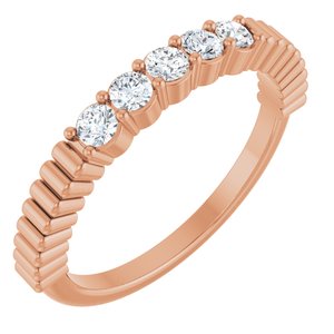 14K Rose Gold 1/3 CTW Lab-Grown Diamond Anniversary Band