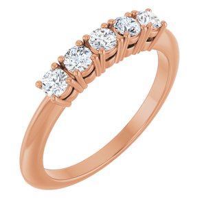 14K Rose Gold 1/3 CTW Lab-Grown Diamond Anniversary Band