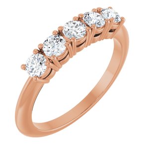 14K Rose Gold 5/8 CTW Lab-Grown Diamond Anniversary Band