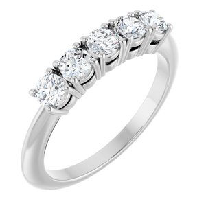 Platinum 5/8 CTW Lab-Grown Diamond Anniversary Band