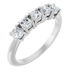 Platinum 3/4 CTW Natural Diamond Anniversary Band